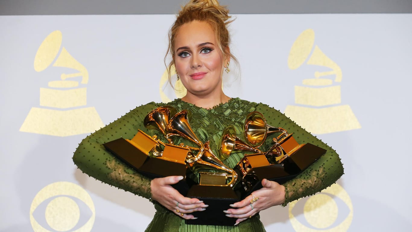 Die Siegerin des Abends: Adele räumte fünf Preise ab.