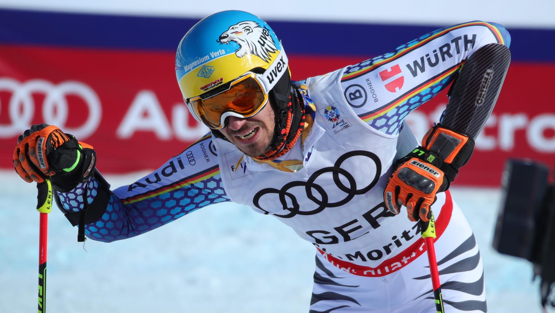 Felix Neureuther verpasste mit dem deutschen Team eine Medaille klar.