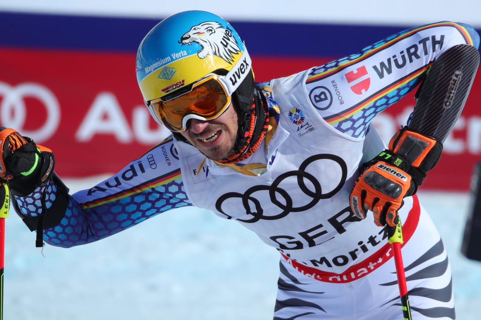 Felix Neureuther verpasste mit dem deutschen Team eine Medaille klar.