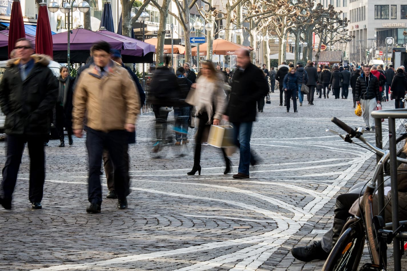 Frankfurter "Freßgass": Übergriffe in der Silvesternacht hat es laut Polizei nicht gegeben.