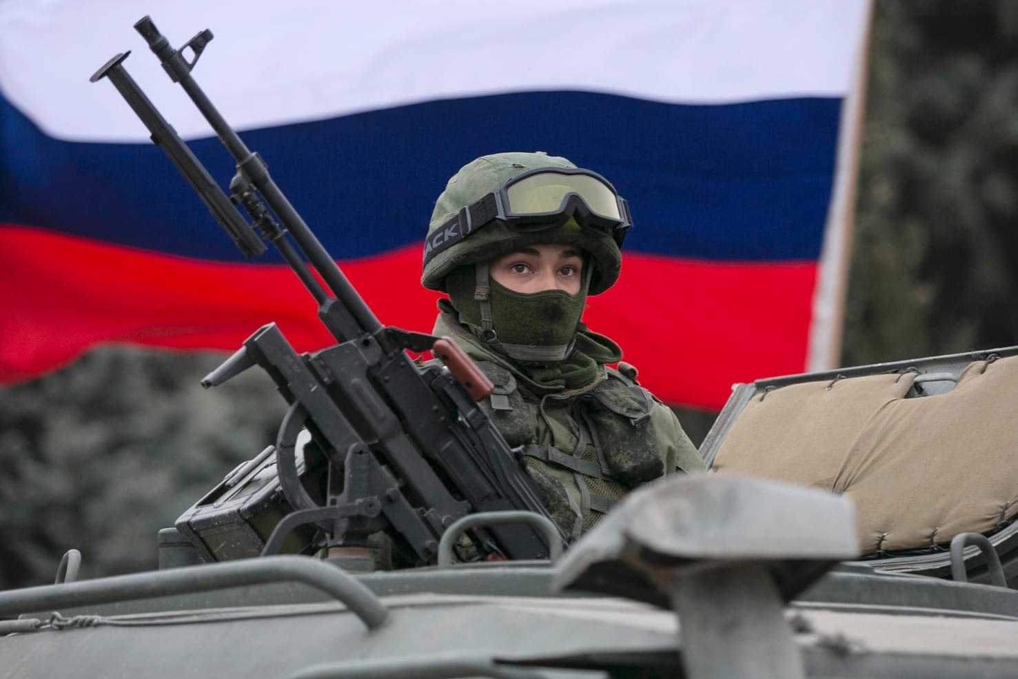 Die russische Armee auf der ukrainischen Halbinsel Krim.