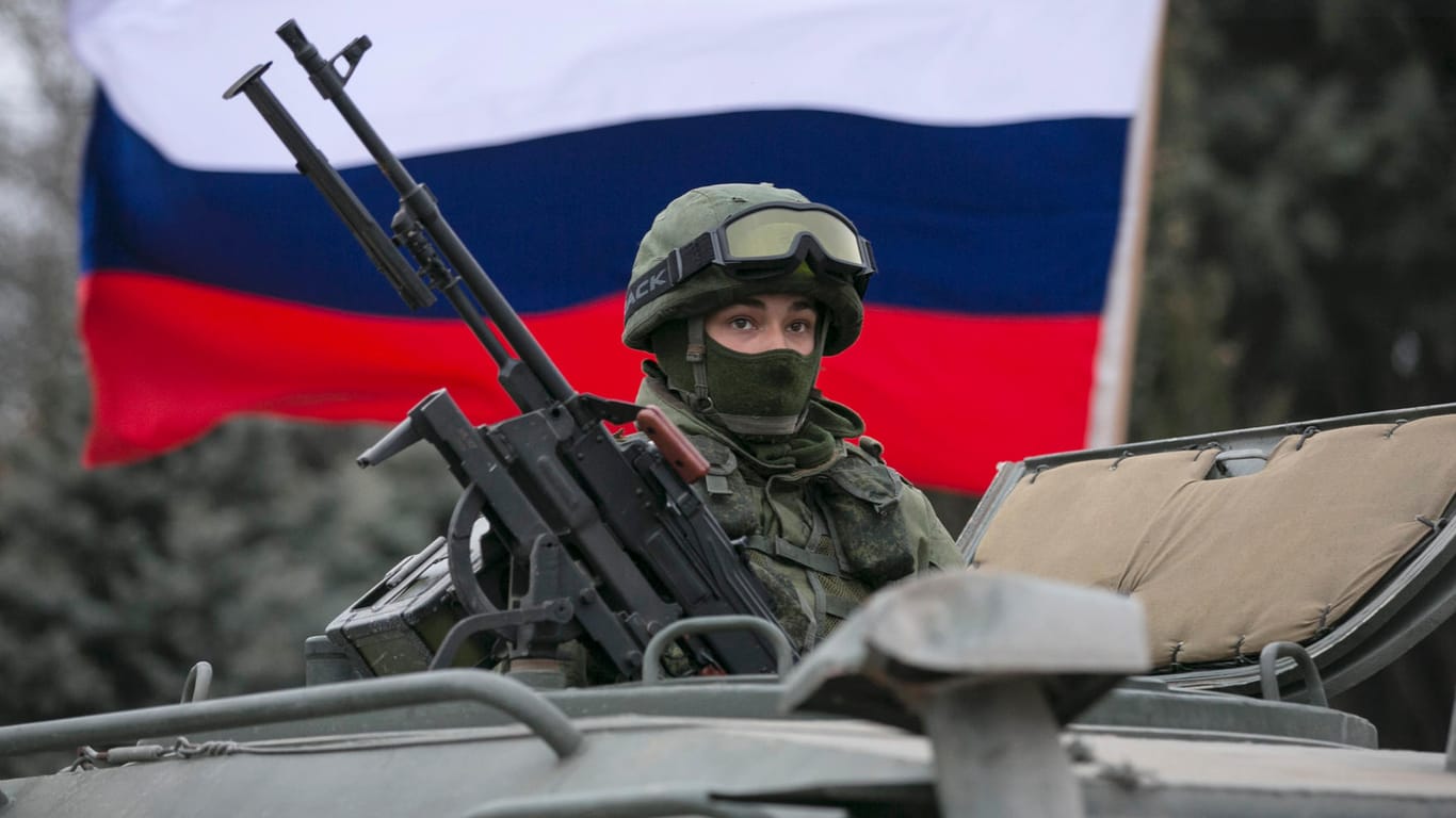 Die russische Armee auf der ukrainischen Halbinsel Krim.