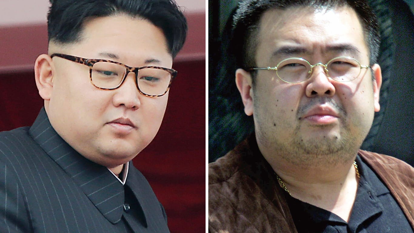 Der nordkoreanische Diktator Kim Jong Un (links) und sein in Ungnade gefallener und wohl ermordeter Bruder Kim Jong Nam.