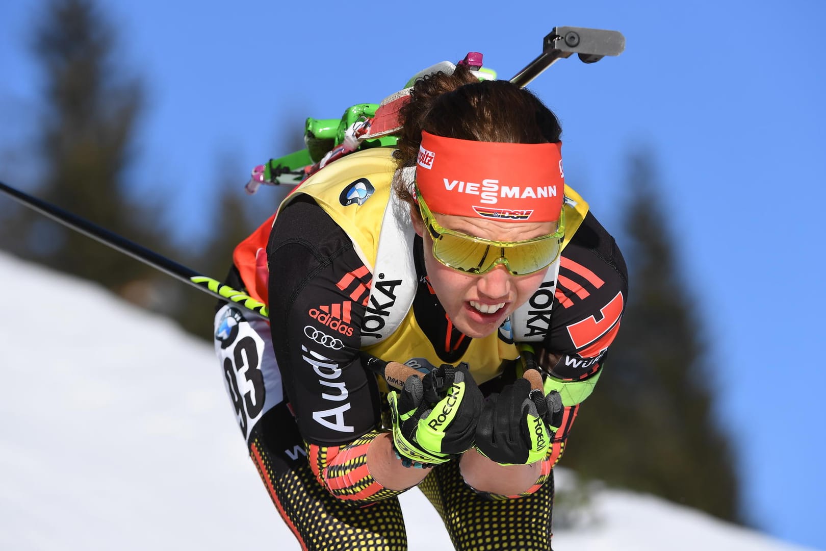 Weltmeisterin über 15 Kilometer in Hochfilzen: Biathletin Laura Dahlmeier.