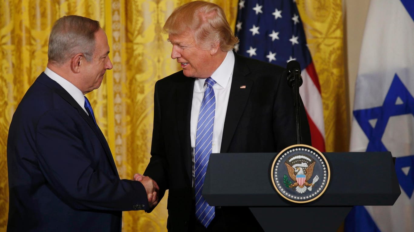 Benjamin Netanjahu und Donald Trump bei ihrem ersten Treffen.