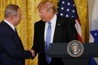 Benjamin Netanjahu und Donald Trump bei ihrem ersten Treffen.