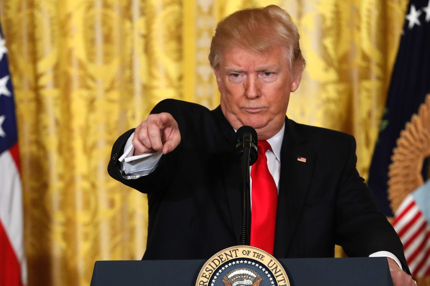 Donald Trump bei der denkwürdigen Pressekonferenz am Donnerstag.