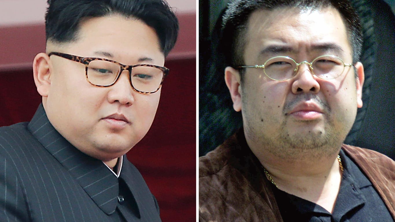 Nordkoreas Machthaber Kim Jong Un und sein ermordeter Halbbruder Kim Jong Nam.
