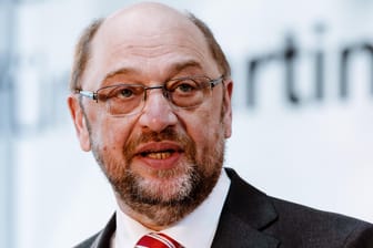 Martin Schulz bei einer Rede in Lübeck.