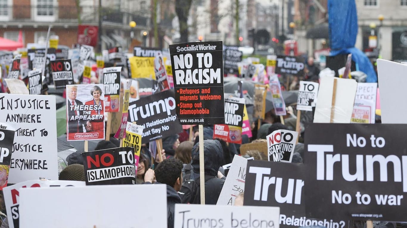 Anti-Trump-Proteste Anfang Februar auf der Londoner Downing Street