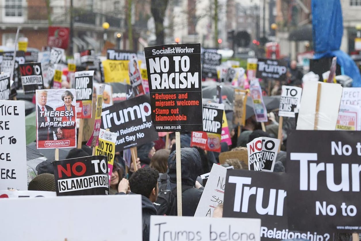 Anti-Trump-Proteste Anfang Februar auf der Londoner Downing Street
