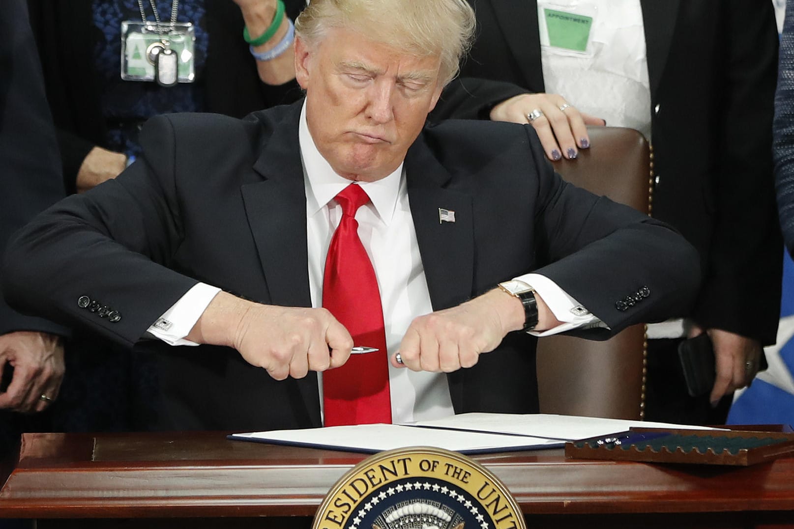 Bekannt für markige, aber auch verwirrende Worte: US-Präsident Donald Trump.