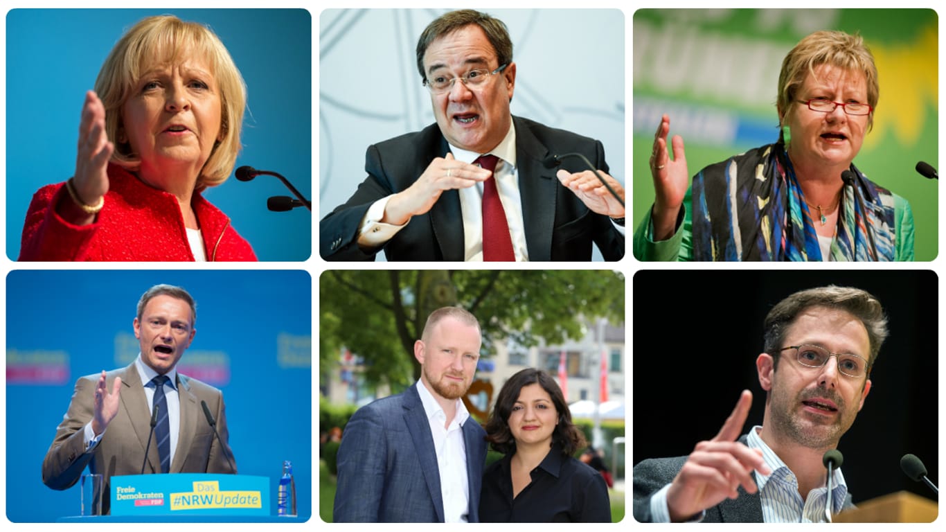 Die Spitzenkandidaten der Landtagswahlen 2017 in Nordrhein-Westfalen.