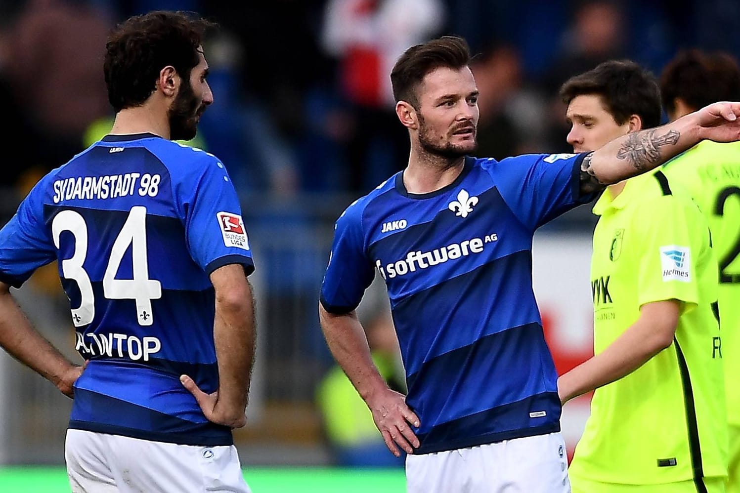 Hamit Altintop (li.) und Marcel Heller trudeln mit den Lilien Richtung 2. Bundesliga.