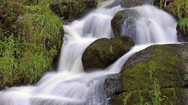 Triberger Wasserfälle: Abends sind die Wasserfälle bis circa 22 Uhr beleuchtet.
