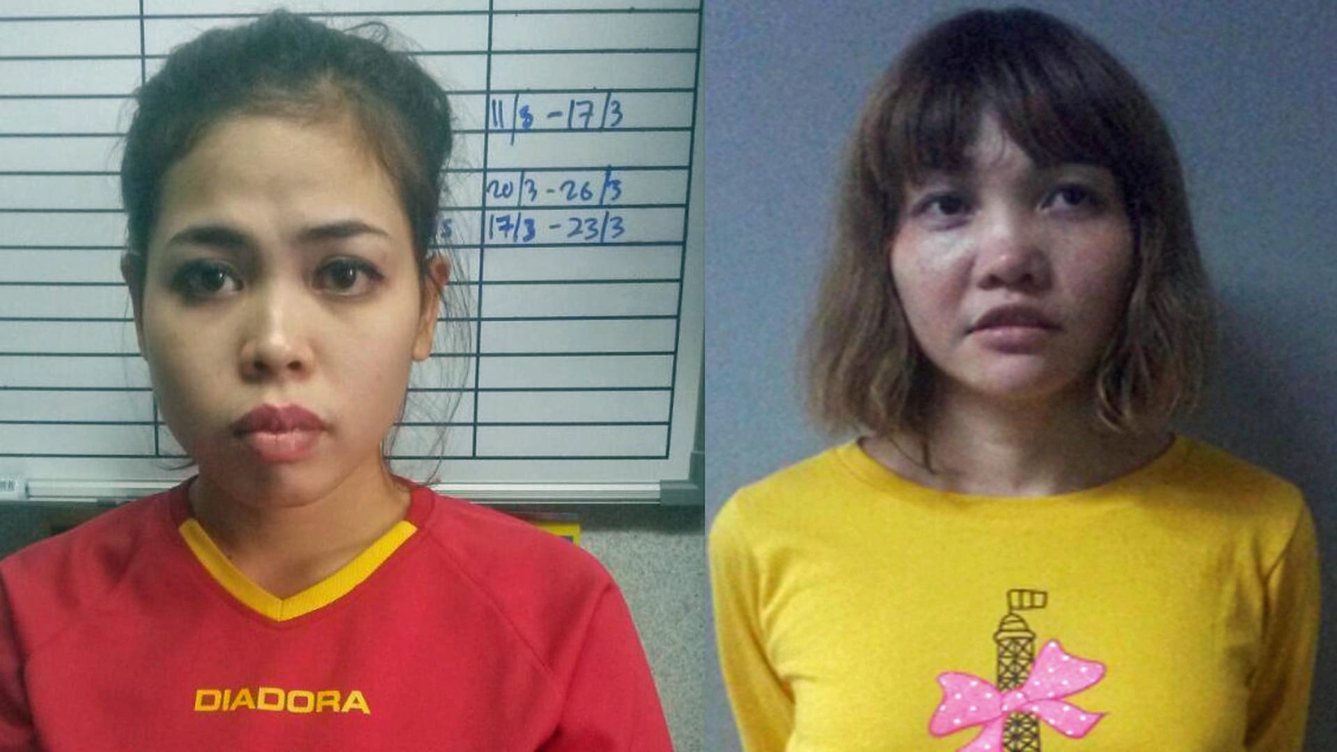 Die Indonesierin Siti Aisyah (links) und die Vietnamesin Doan Thi Huong stehen unter Mordverdacht. Die Indonesierin Siti Aisyah (links) und die Vietnamesin Doan Thi Huong stehen unter Mordverdacht.