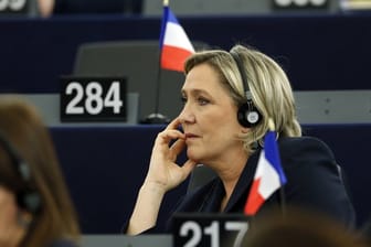 Marine le Pen Mitte Januar während einer Sitzung des Europäischen Parlaments in Straßburg.