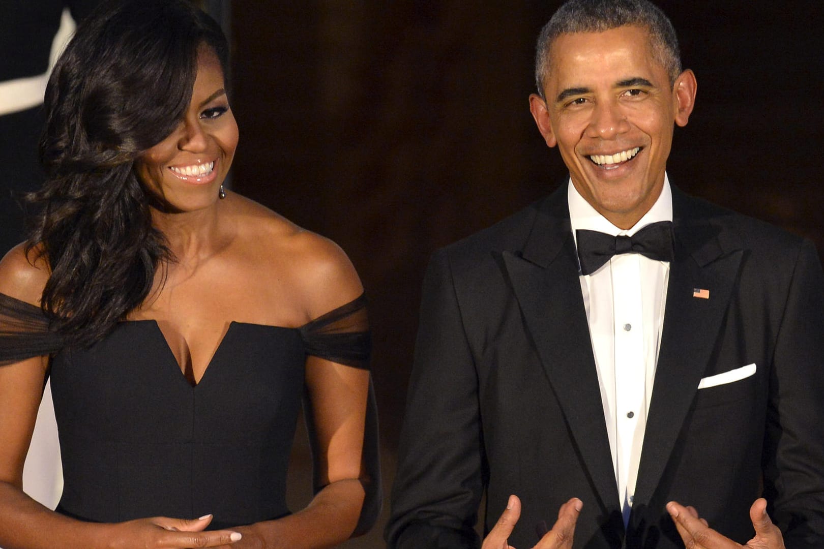 Michelle und Barrack Obama bei einem Emfpang im Weißen Haus.