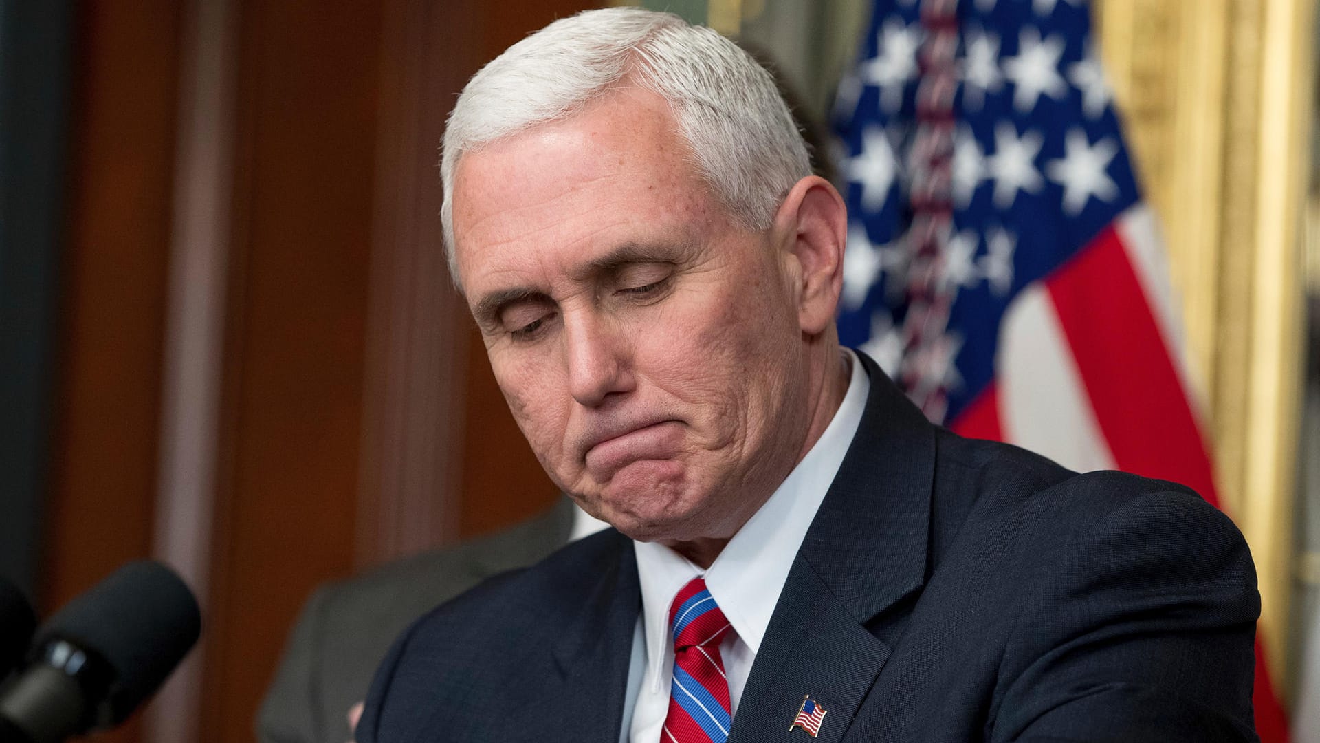 US-Vize Mike Pence hat gerade nichts zu lachen.