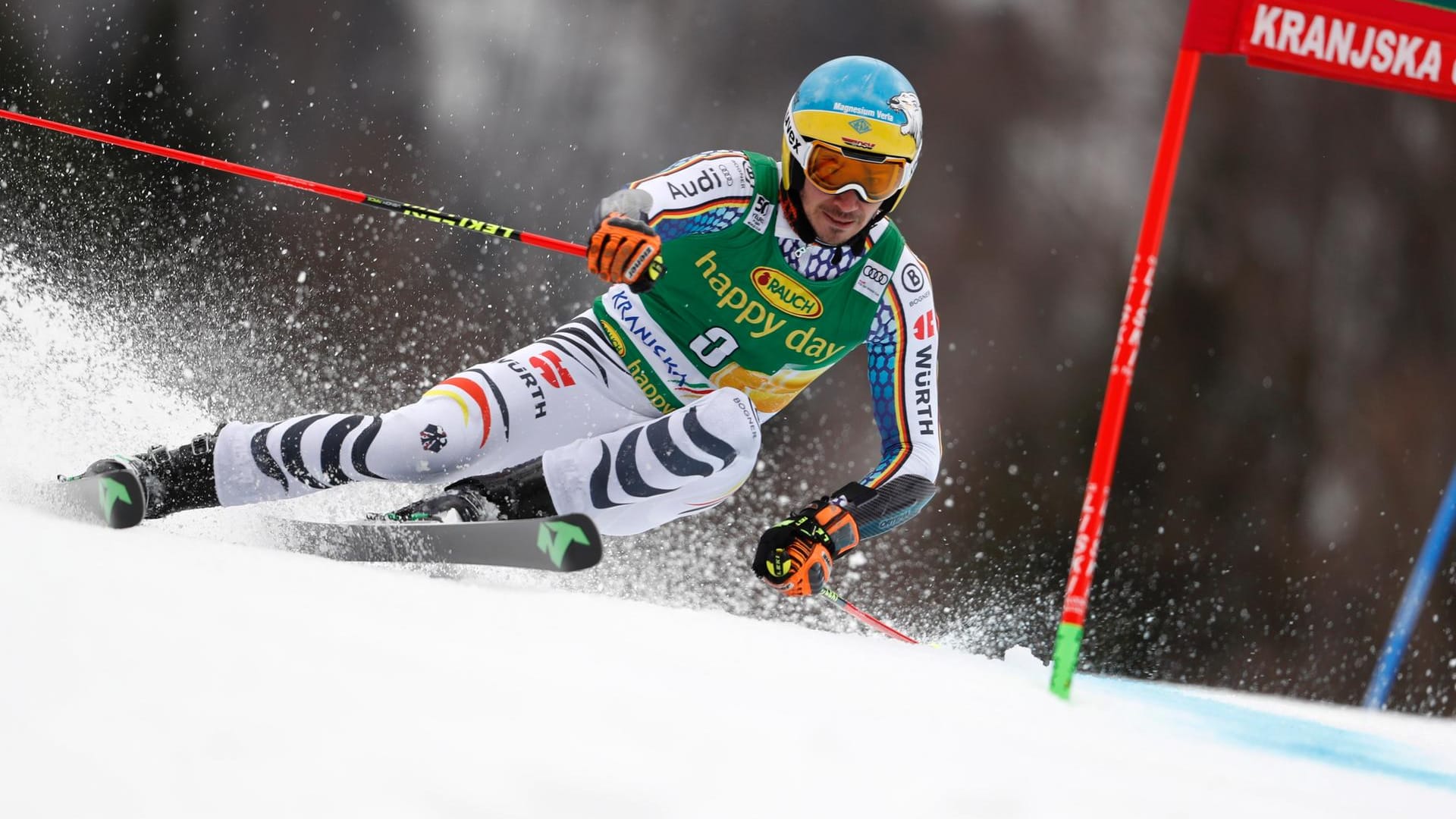 Felix Neureuther beim Riesenslalom in Kranjska Gora