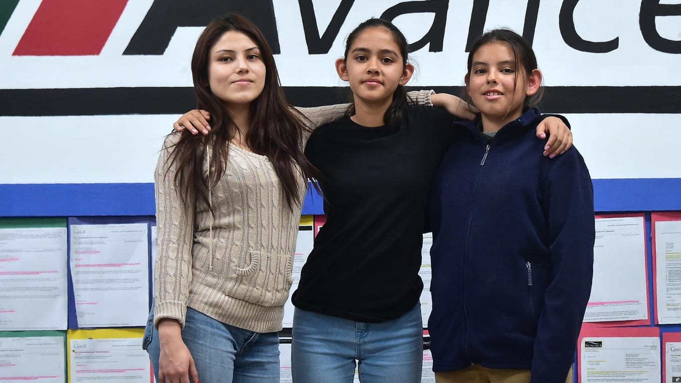 Die Schwestern Jocelyn, Fatima and Yuleni Avelica (von links) wurden brüsk von ihrem Vater getrennt.