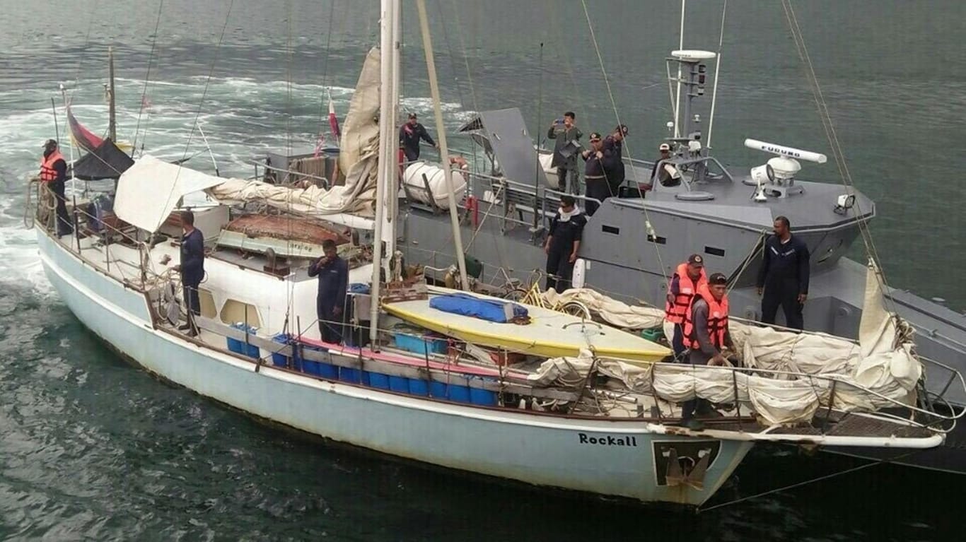Die Segeljacht "Rockall", mit der die beiden Deutschen unterwegs waren, wurde im November 2016 verlassen im Meer gefunden.