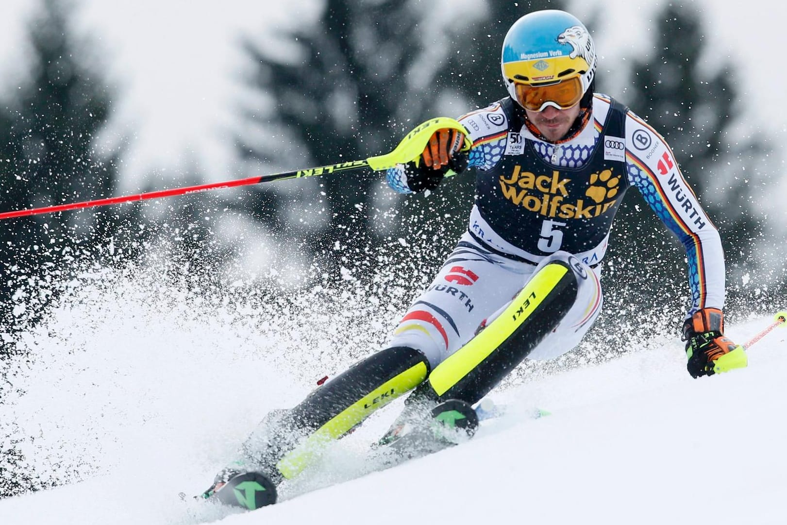 Felix Neureuther legte in Kranjska Gora einen starken zweiten Lauf hin.