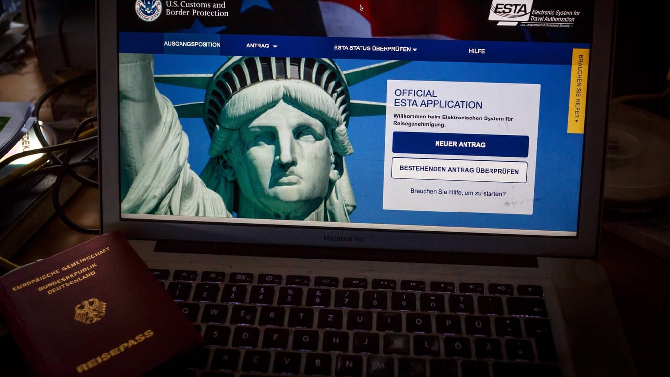 Webseite ESTA Electronic System for Travel Authorization