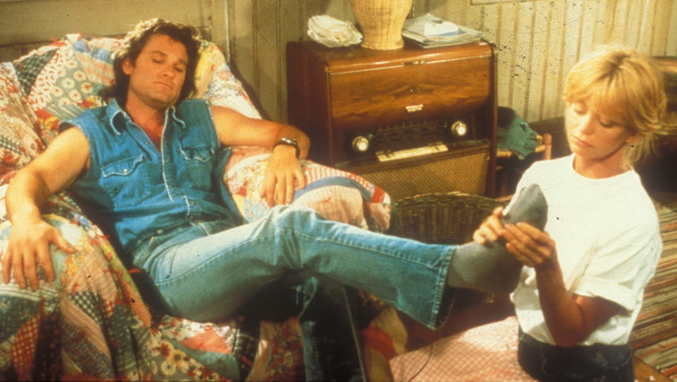 Goldie Hawn und Kurt Russell in der Komödie "Overboard – Ein Goldfisch fällt ins Wasser" von 1987.