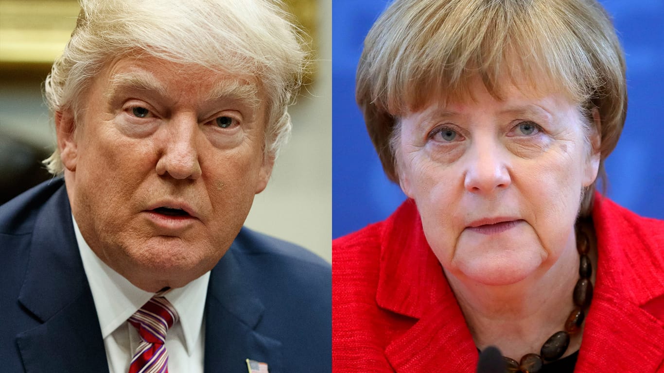 Donald Trump und Angela Merkel treffen sich in der kommenden Woche.
