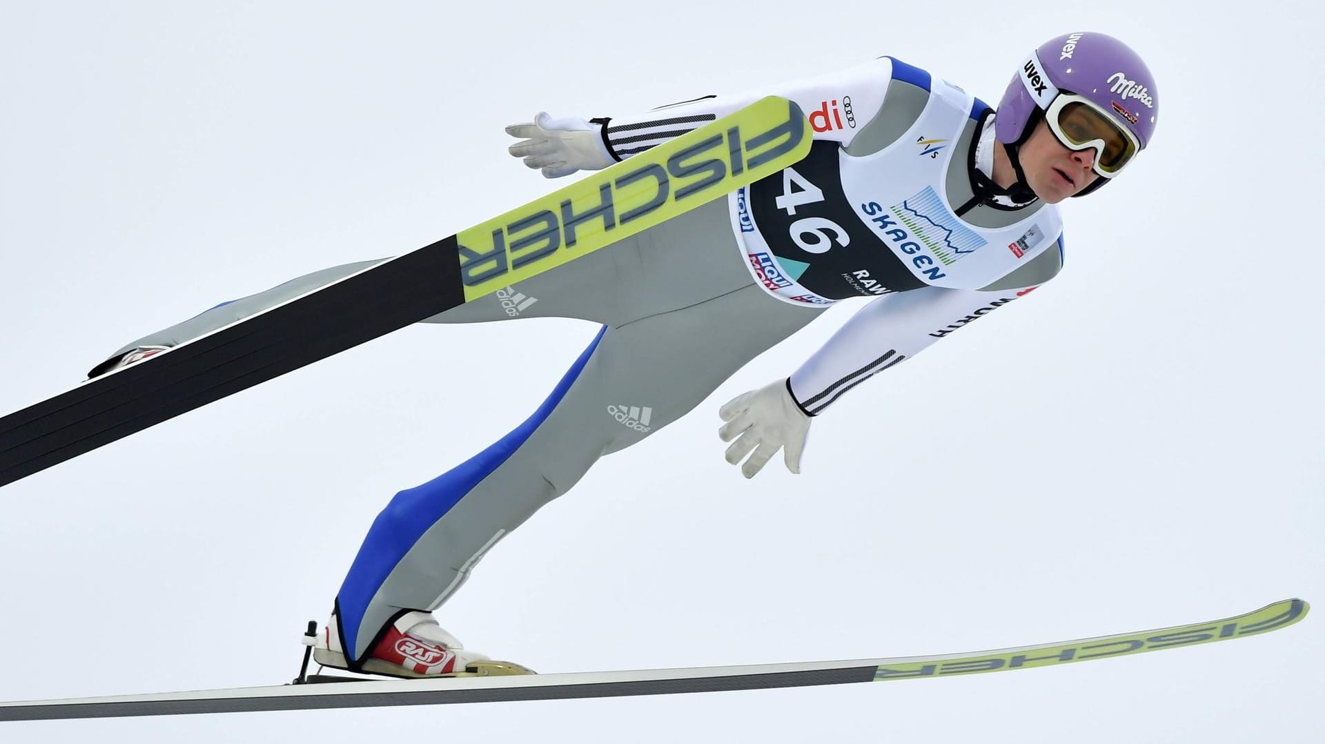 Andreas Wellinger beim Wettbewerb am Holmenkollen in Oslo.