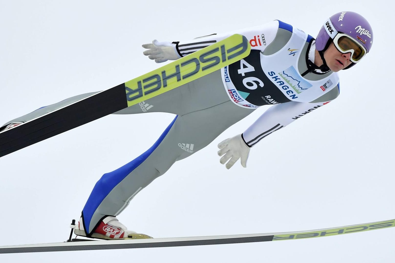 Andreas Wellinger beim Wettbewerb am Holmenkollen in Oslo.