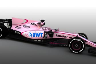 Das Formel-1-Team Force India fährt in der Saison 2017 in pink.