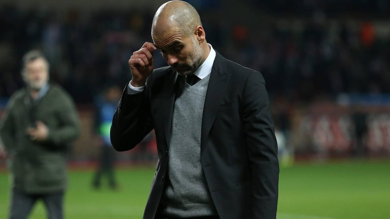 Nach dem Champions-League-Aus gegen den AS Monaco war Pep Guardiola sichtlich bedient