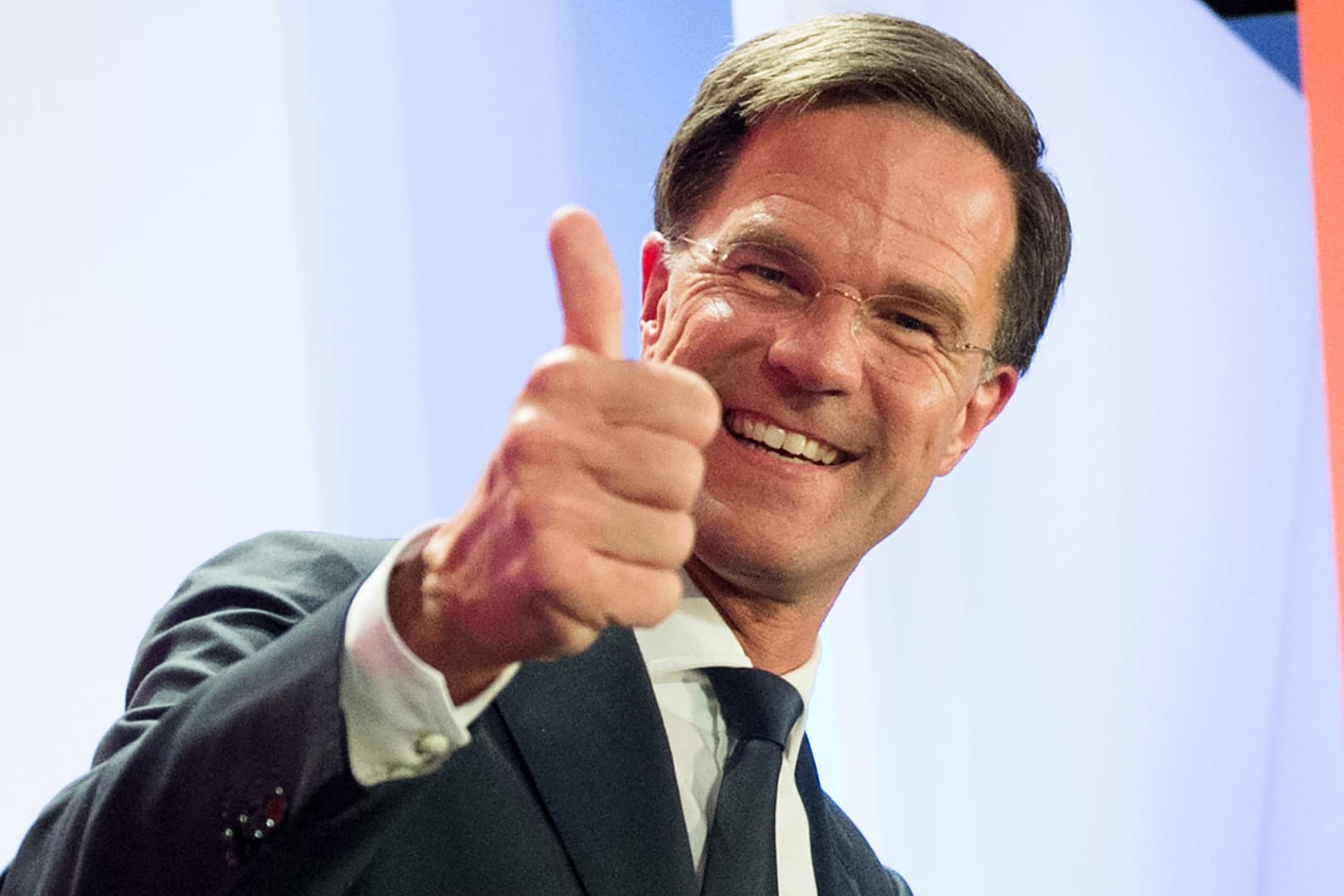 Ministerpräsident und Wahlgewinner Mark Rutte hat gut lachen.