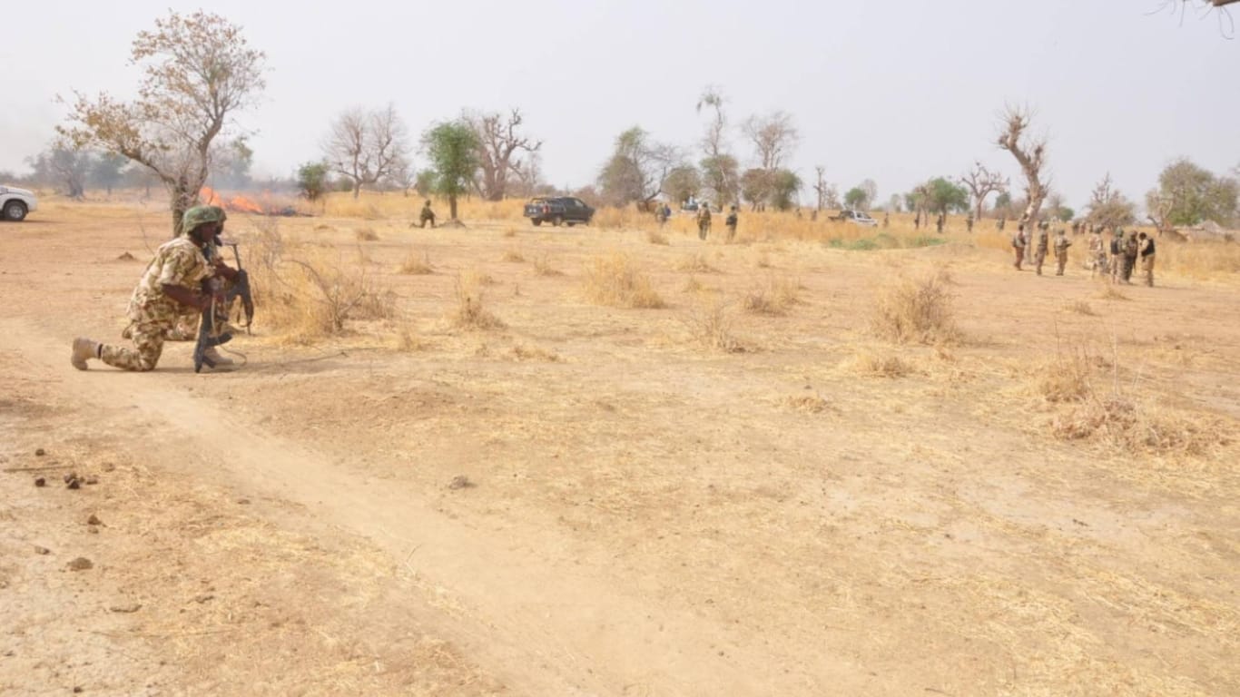 Nigerianische Soldaten bei eine Operation gegen Boko Haram.