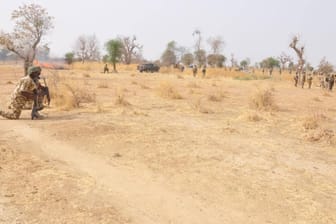 Nigerianische Soldaten bei eine Operation gegen Boko Haram.