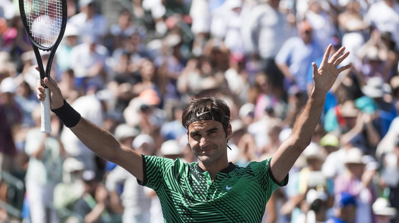 Roger Federer steht im Finale von Indian Wells.