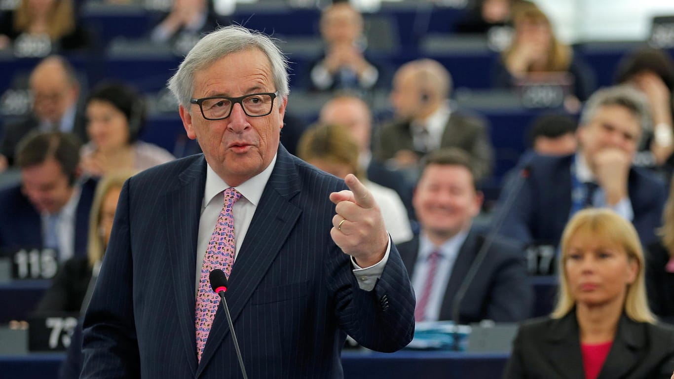 EU-Kommissionspräsident Jean-Claude Juncker im EU-Parlament in Straßburg.