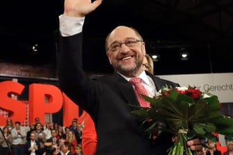 So sehen Sieger aus: Martin Schulz nach der Wahl.