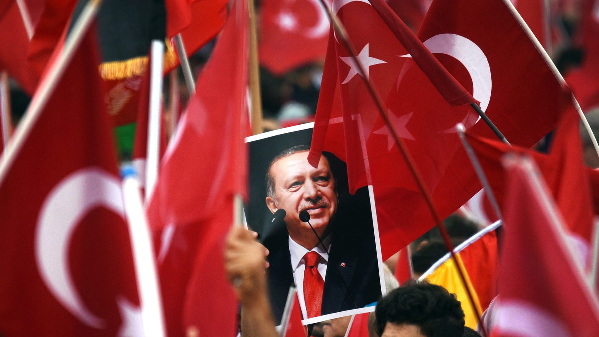 Erdogan-Anhänger in Köln.