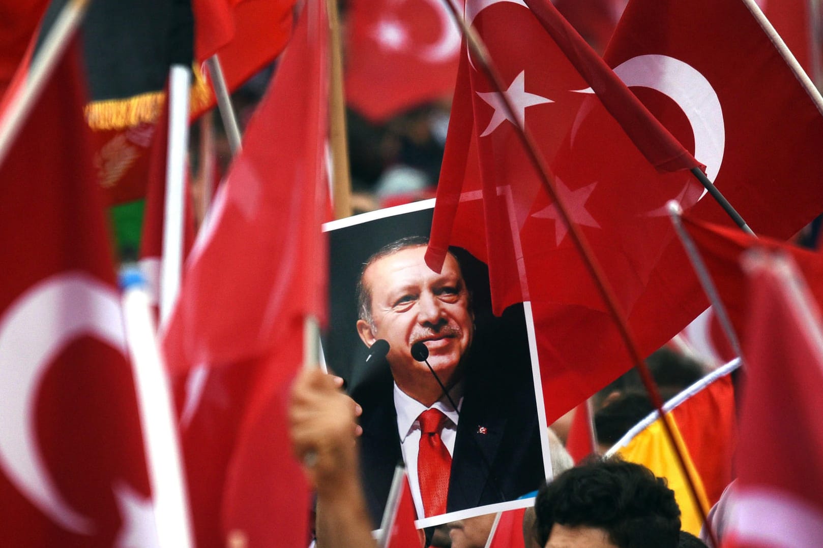 Erdogan-Anhänger in Köln.