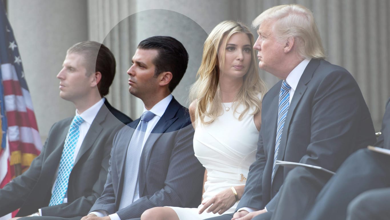 US-Präsident Donald Trump mit seinen Kindern.