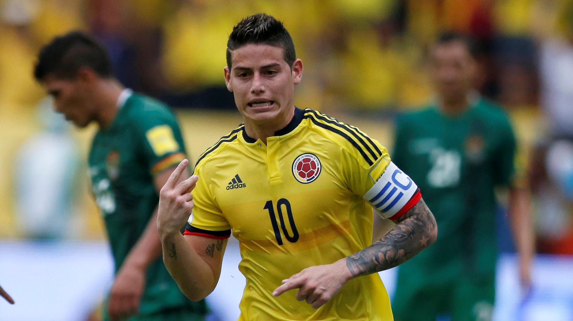 James Rodriguez feiert seinen Siegtreffer gegen Bolivien.