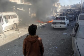 Idlib, umkämpfte Stadt im Nordwesten Syriens.
