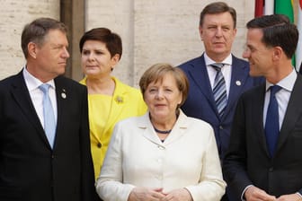 Kanzlerin Angela Merkel im Kreise ihrer europäischen Kollegen.