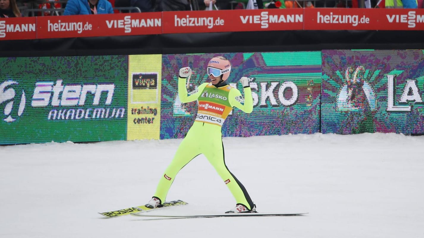 Der Österreicher Stefan Kraft flog auch in Planica am weitesten.