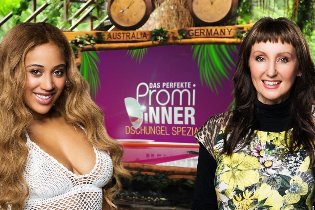 Sarah Joelle Jahnel und Hanka Rackwitz beim Promi-Dinner.
