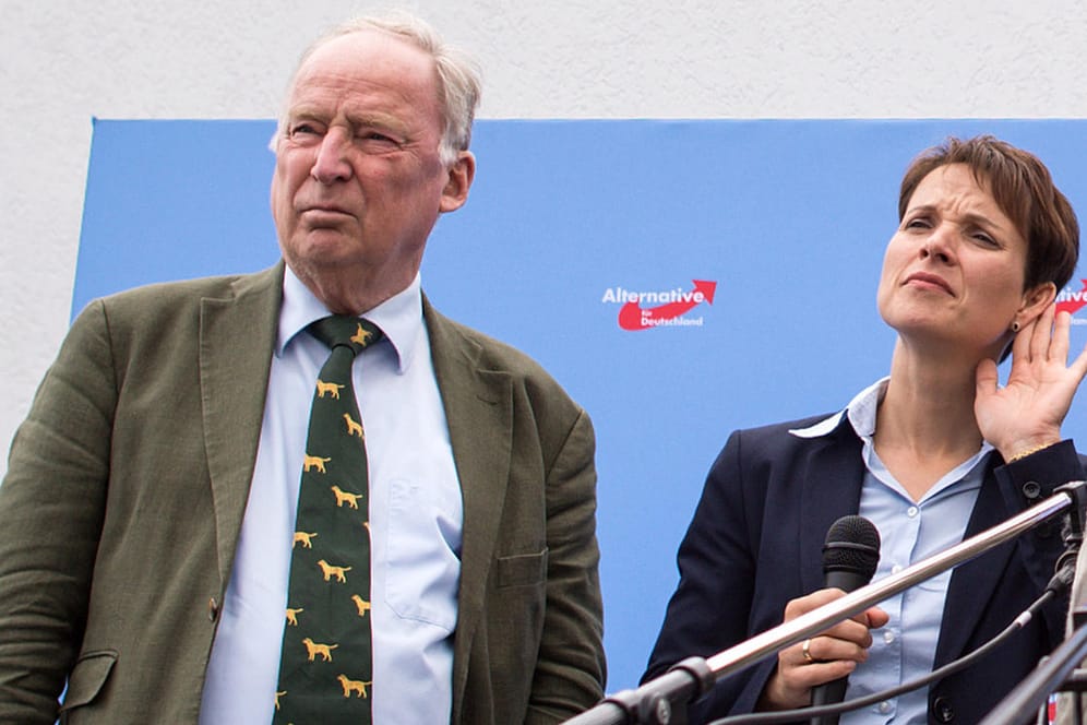 Alexander Gauland, Frauke Petry und Jörg Meuthen. Für die Alternative für Deutschland (AfD) geht es laut aktuellen Umfragen abwärts.