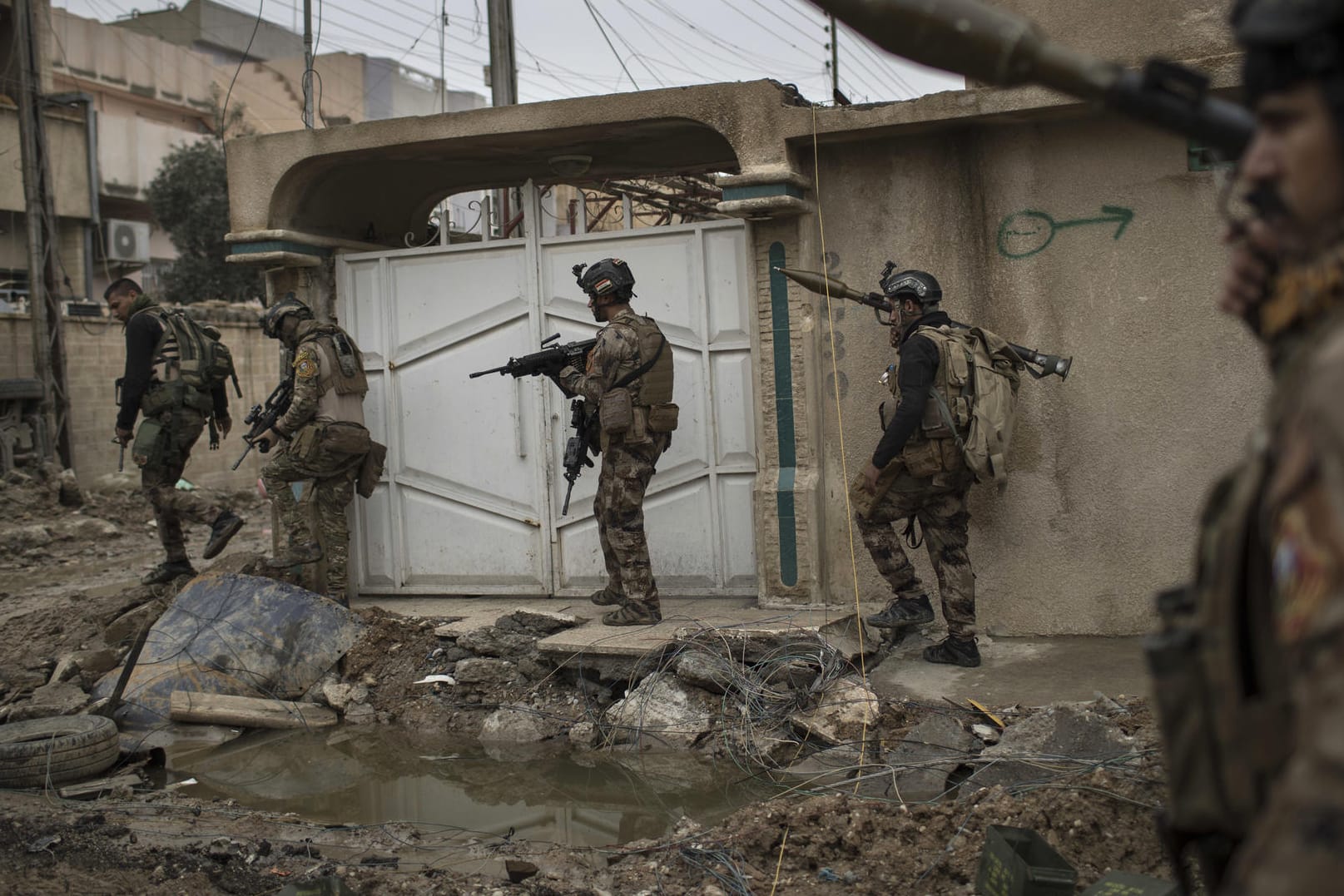 Irakische Soldaten im Kampf um Mossul.